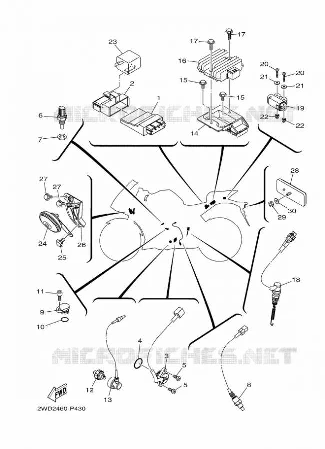 PARTIE ELECTRIQUE 2 Yamaha MOTO 300 2016 R3  YZF-R3A