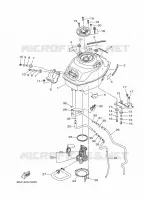 RESERVOIR A ESSENCE pour Yamaha MT-03 ABS RACE BLU de 2016