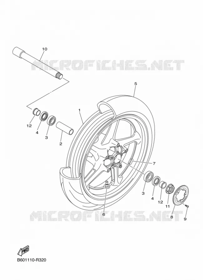 ROUE AVANT Yamaha MOTO 1000 2016 MT  MTN1000
