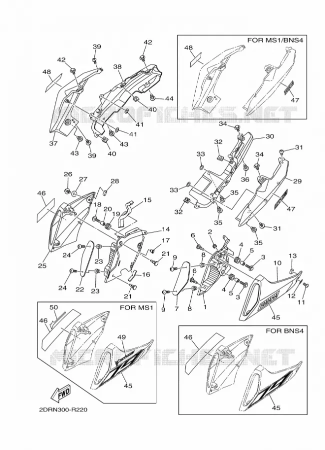 COUVERCLE LATERAL Yamaha MOTO 900 2016 MT  MT09