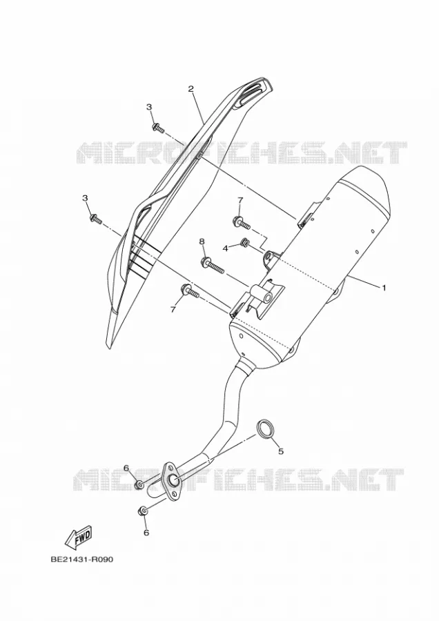 ECHAPPEMENT Yamaha SCOOTER 150 2016 TRICITY  MWS150-A
