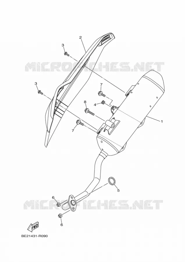 ECHAPPEMENT Yamaha SCOOTER 150 2016 TRICITY  MWS150-A