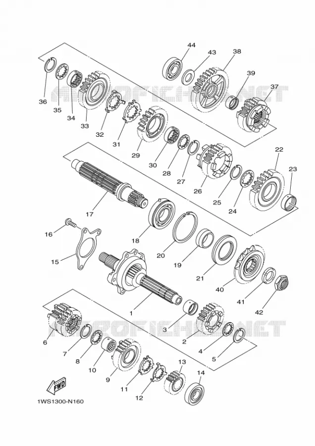TRANSMISSION Yamaha MOTO 700 2017 MT  MT07A
