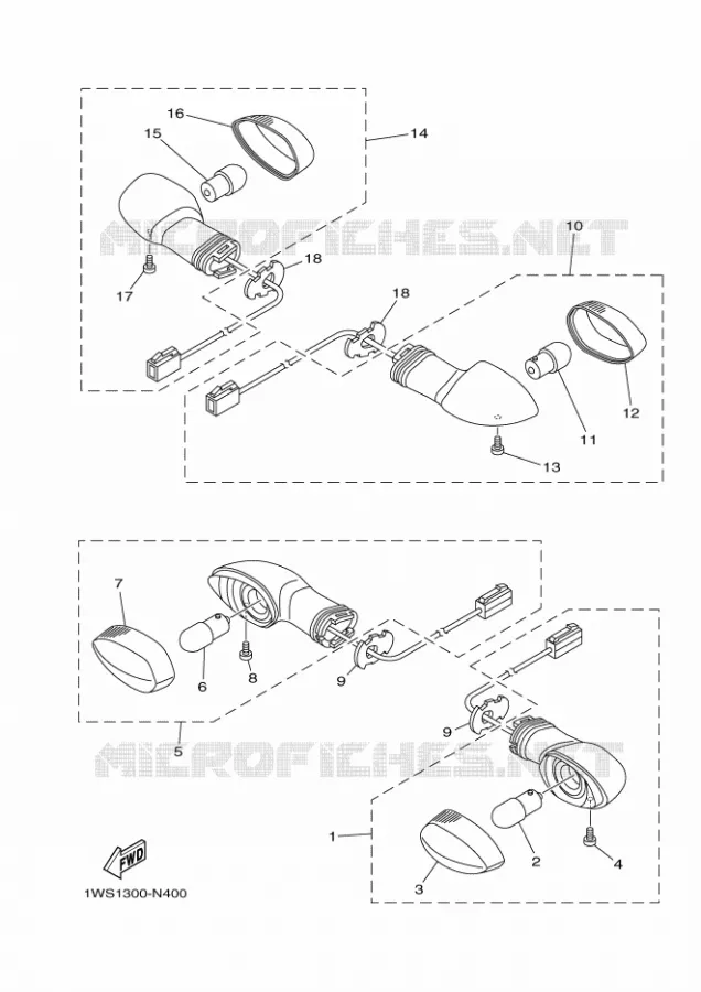 CLIGNOTANT Yamaha MOTO 700 2017 MT  MT07A