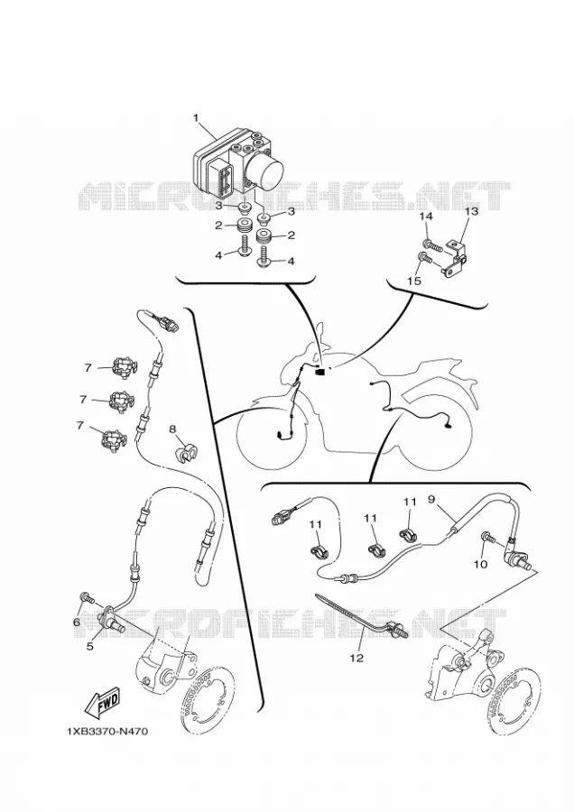 PARTIE ELECTRIQUE 3 Yamaha MOTO 700 2017 MT  MT07A