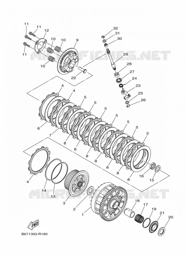 EMBRAYAGE DE DEMARREUR Yamaha MOTO 1000 2017 MT  MTN1000D