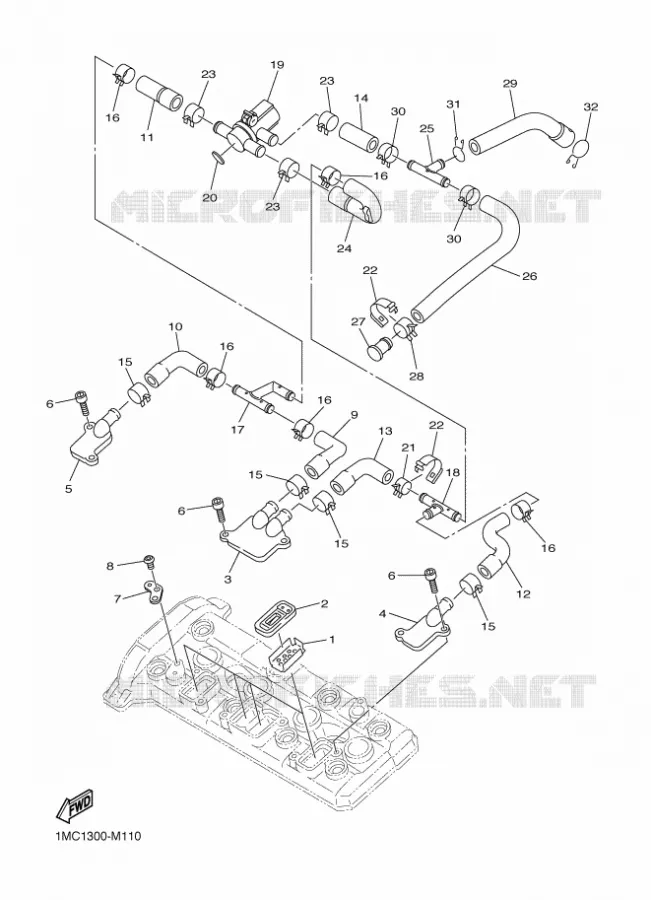 SYSTÈME D'ADMISSION D'AIR AIS Yamaha MOTO 1300 2014 FJR  FJR1300A