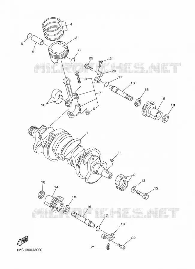 VILEBREQUIN / PISTON Yamaha MOTO 1300 2014 FJR  FJR1300A