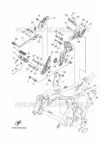 SUPPORT / REPOSE PIEDS 2 pour Yamaha MT-07 de 2016