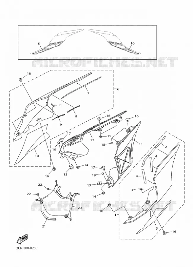 COUVERCLE LATERAL Yamaha MOTO 1000 2016 R1  YZF-R1R1