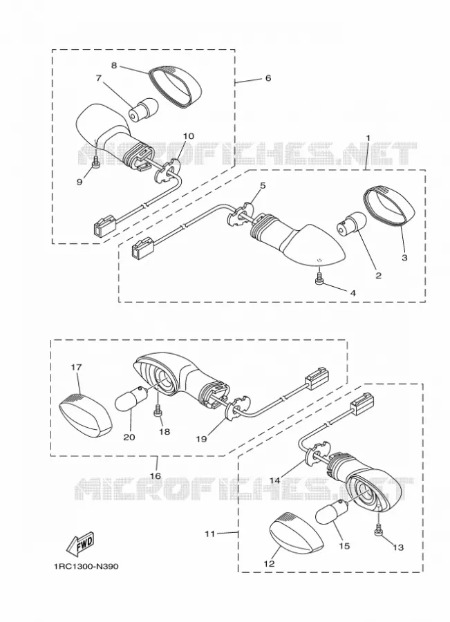CLIGNOTANT Yamaha MOTO 900 2016 MT  MT09A