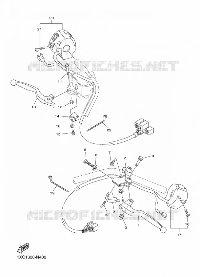 COMMODO / LEVIER Yamaha MOTO 950 2016 XV  XVS950CU