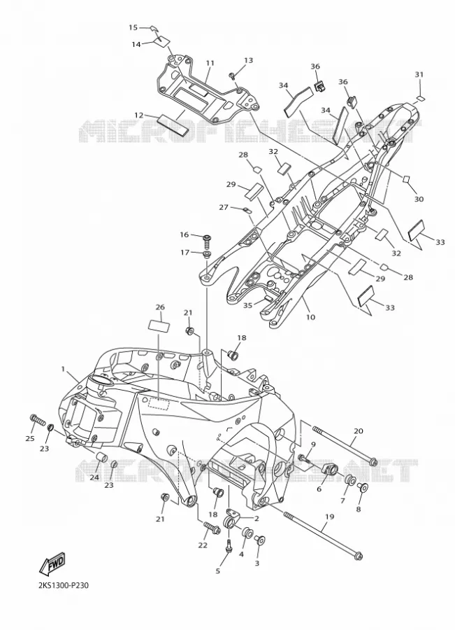 CADRE Yamaha MOTO 1000 2016 R1M  YZF-R1M