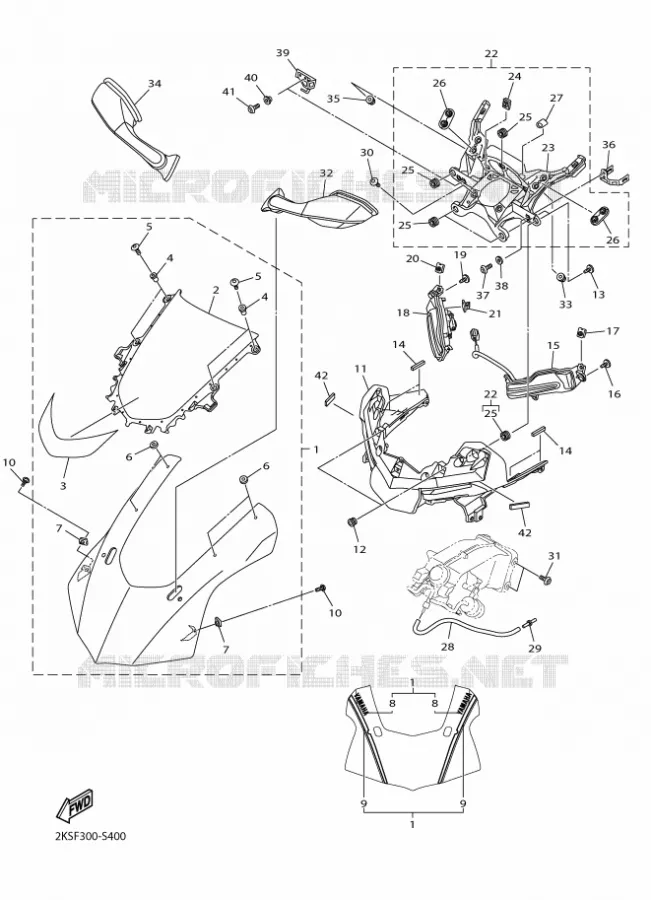 CARENAGES 1  Yamaha MOTO 1000 2017 R1M  YZF-R1M