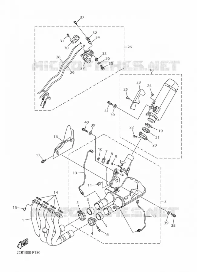 ECHAPPEMENT Yamaha MOTO 1000 2017 R1M  YZF-R1M