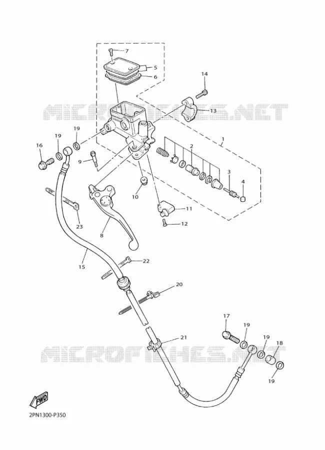 MAITRE CYLINDRE D'EMBRAYAGE Yamaha MOTO 1300 2016 XJR  XJR1300C
