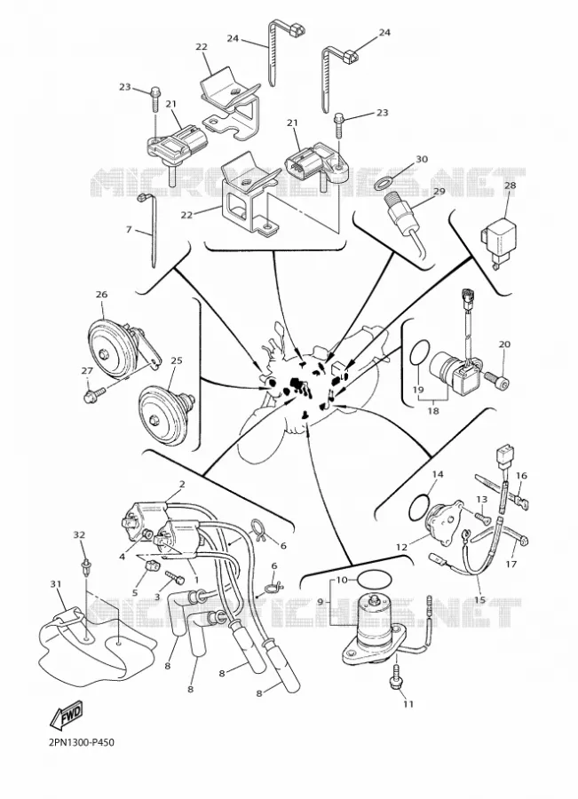 PARTIE ELECTRIQUE 1 Yamaha MOTO 1300 2016 XJR  XJR1300C