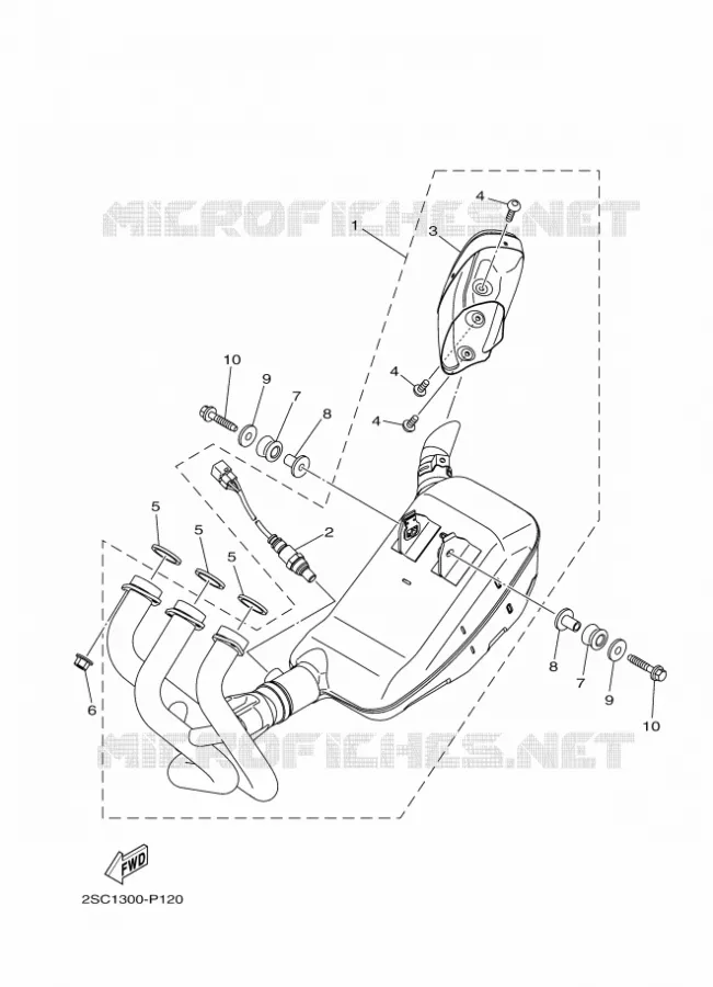 ECHAPPEMENT Yamaha MOTO 900 2017 TRACER  MT09TRA