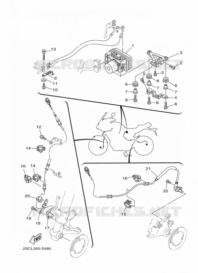 PARTIE ELECTRIQUE 3 Yamaha MOTO 900 2017 TRACER  MT09TRA