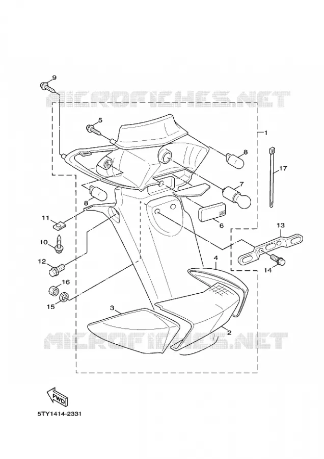 FEU ARRIERE Yamaha SCOOTER 125 2004 FLAME  X  NXC125