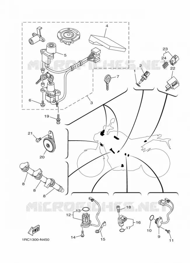 PARTIE ELECTRIQUE 2 Yamaha MOTO 900 2016 MT  MT09