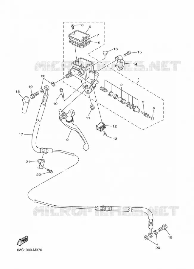 MAITRE CYLINDRE D'EMBRAYAGE Yamaha MOTO 1300 2016 FJR  FJR1300-A