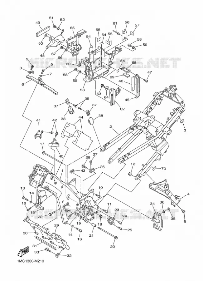 CADRE Yamaha MOTO 1300 2016 FJR  FJR1300-A