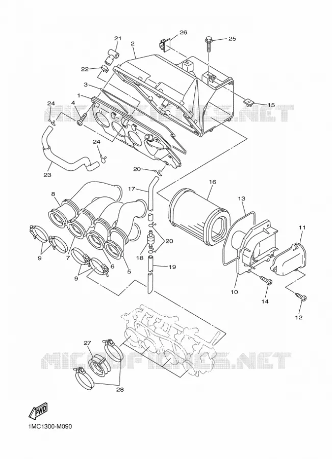 ADMISSION Yamaha MOTO 1300 2016 FJR  FJR1300-AS