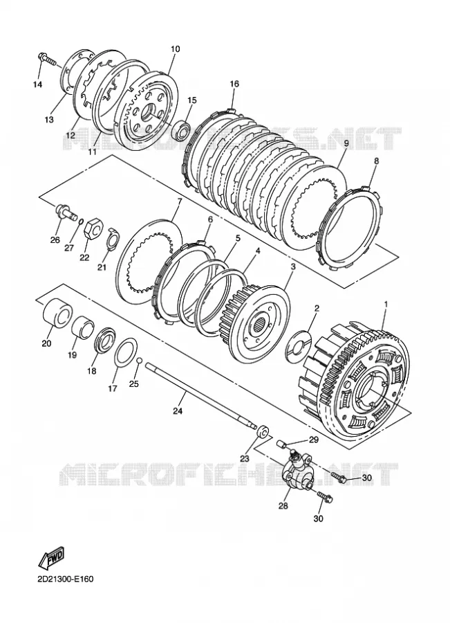 EMBRAYAGE DE DEMARREUR Yamaha MOTO 1300 2016 FJR  FJR1300-AS