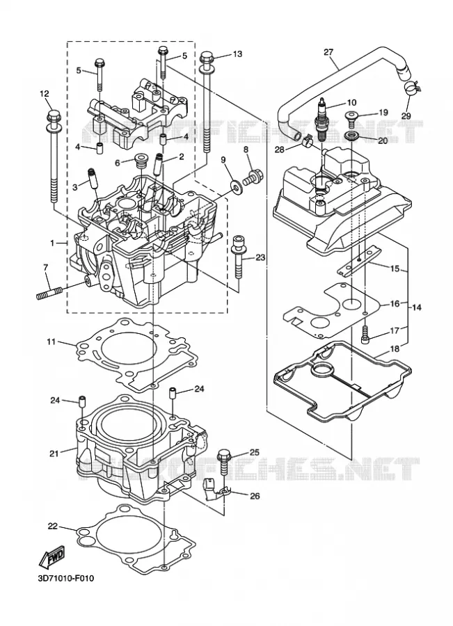 CYLINDRE Yamaha MOTO 250 2016 WR-R  WR250R