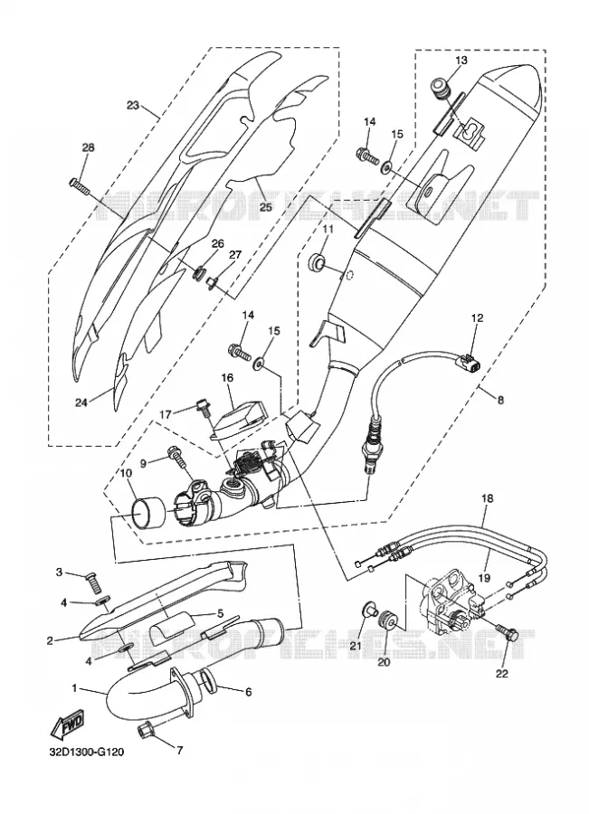 ECHAPPEMENT Yamaha MOTO 250 2016 WR-R  WR250R