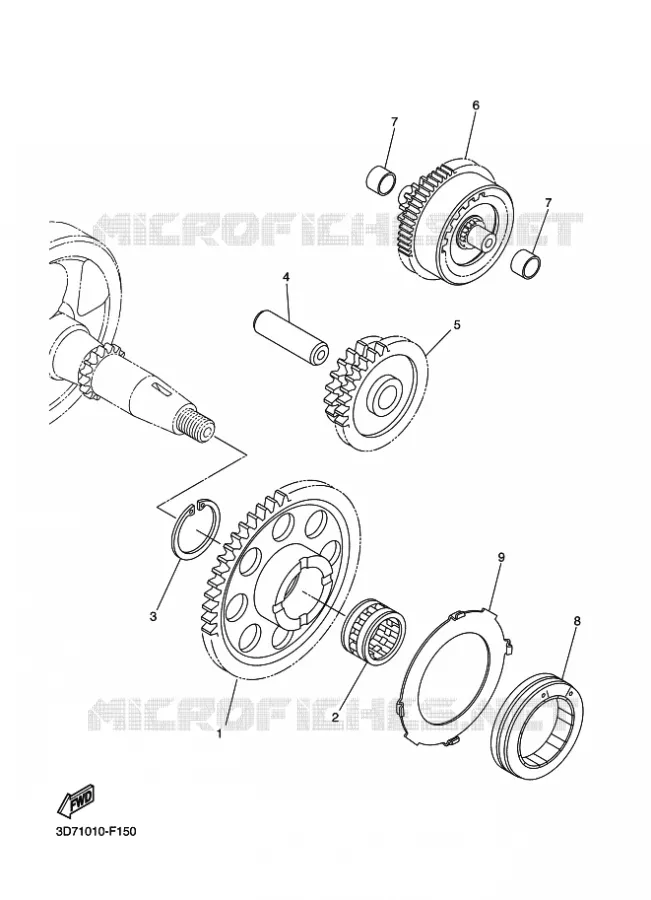 EMBRAYAGE DE DEMARREUR Yamaha MOTO 250 2016 WR-R  WR250R