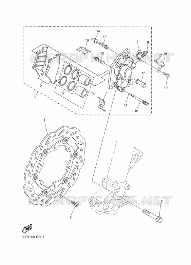 ETRIER DE FREIN AVANT Yamaha MOTO 250 2016 WR-R  WR250R