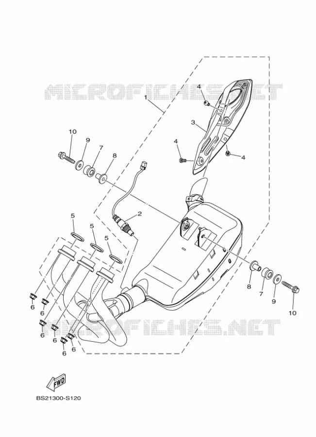 ECHAPPEMENT Yamaha MOTO 900 2017 MT  MTN850-A