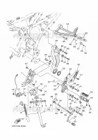SUPPORT / REPOSE PIEDS pour Yamaha MT-07 ABS de 2017