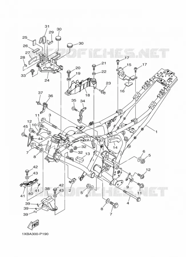 CADRE Yamaha MOTO 700 2017 MT  MT07A