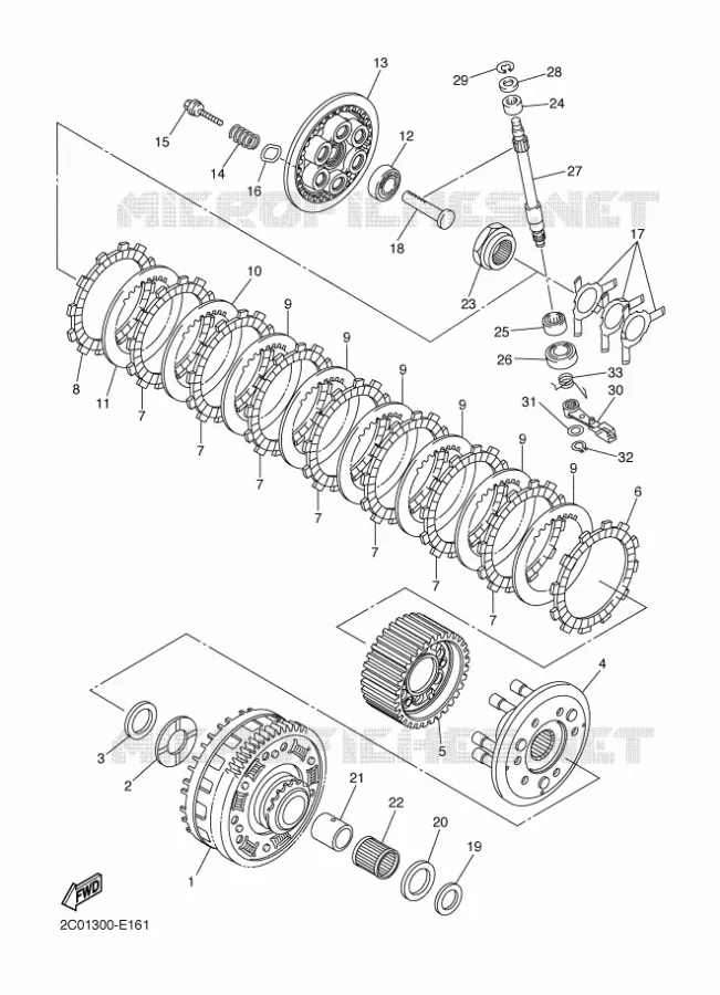 EMBRAYAGE DE DEMARREUR Yamaha MOTO 600 2010 R6  YZF-R6