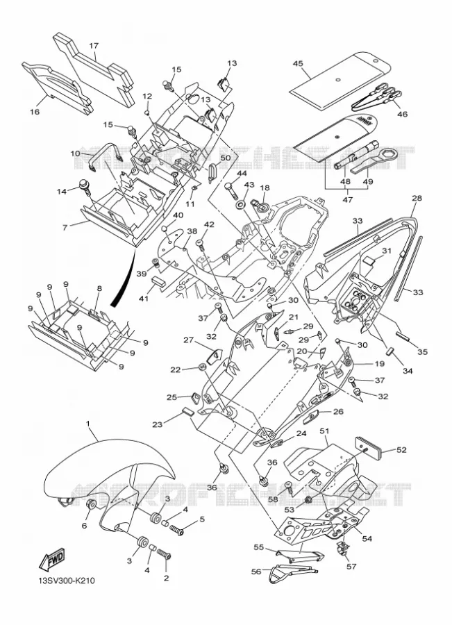 GARDE BOUE Yamaha MOTO 600 2011 R6  YZF-R6