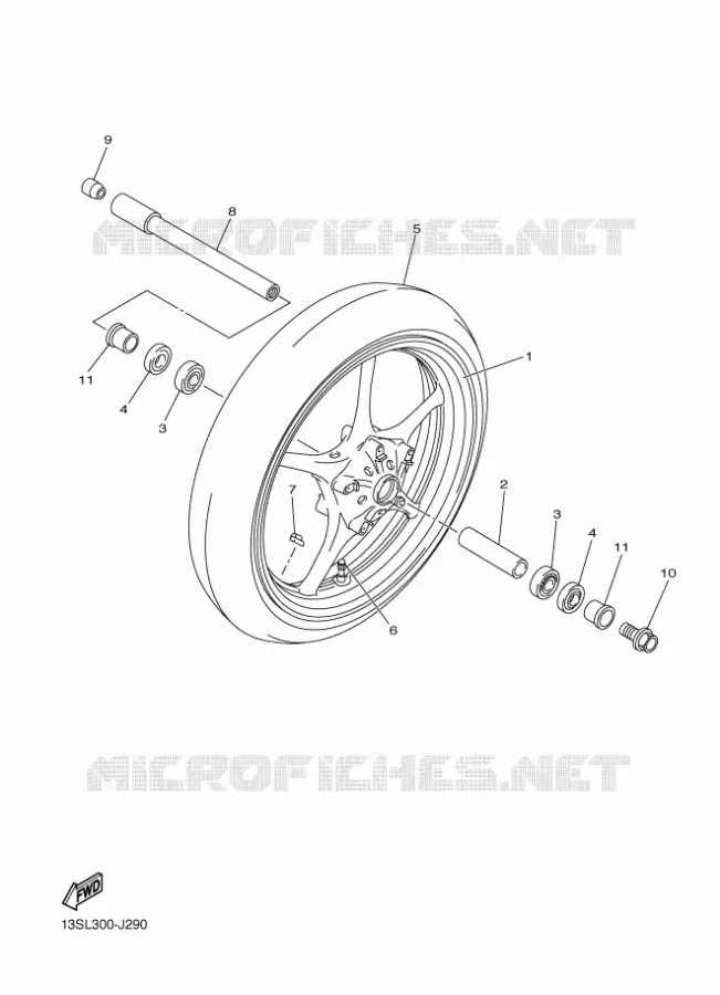ROUE AVANT Yamaha MOTO 600 2011 R6  YZF-R6