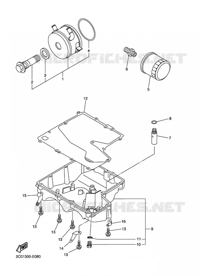 FILTRE A HUILE Yamaha MOTO 600 2007 R6  YZF-R6