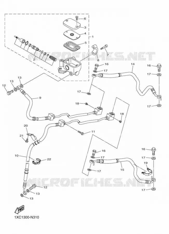 MAITRE CYLINDRE DE FREIN AVANT Yamaha MOTO 950 2016 XV  XVS950CU