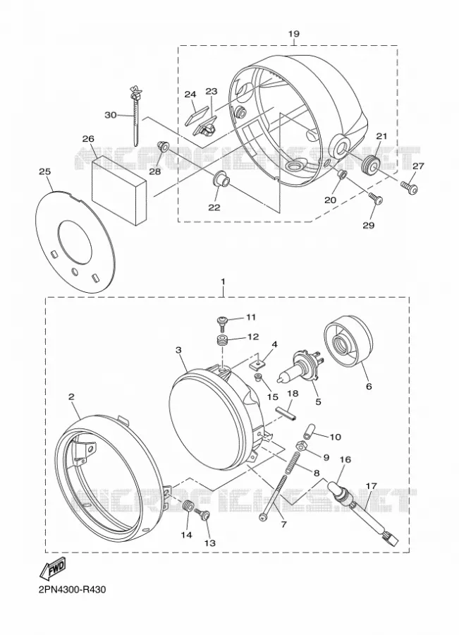 PHARE  Yamaha MOTO 1300 2016 XJR  XJR1300C