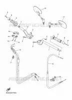 GUIDON ET CABLES pour Yamaha XVS950CR de 2015