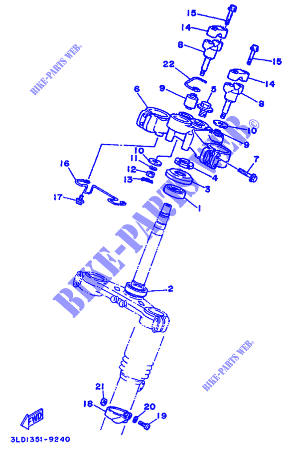 DIRECTION pour Yamaha XTZ750 de 1990