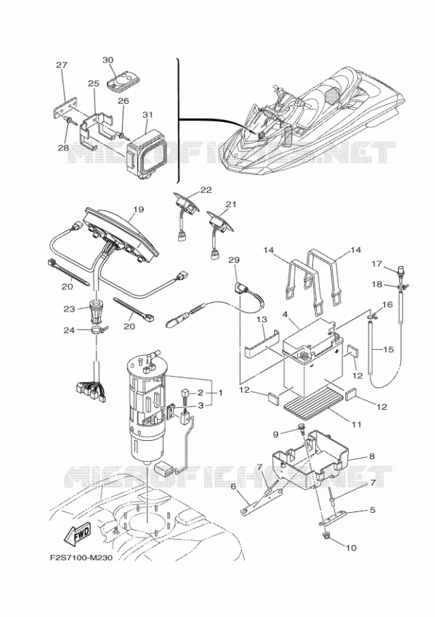 ELECTRIQUE 3 Yamaha WAVERUNNER 1800 2017 FX  FC1800B-S