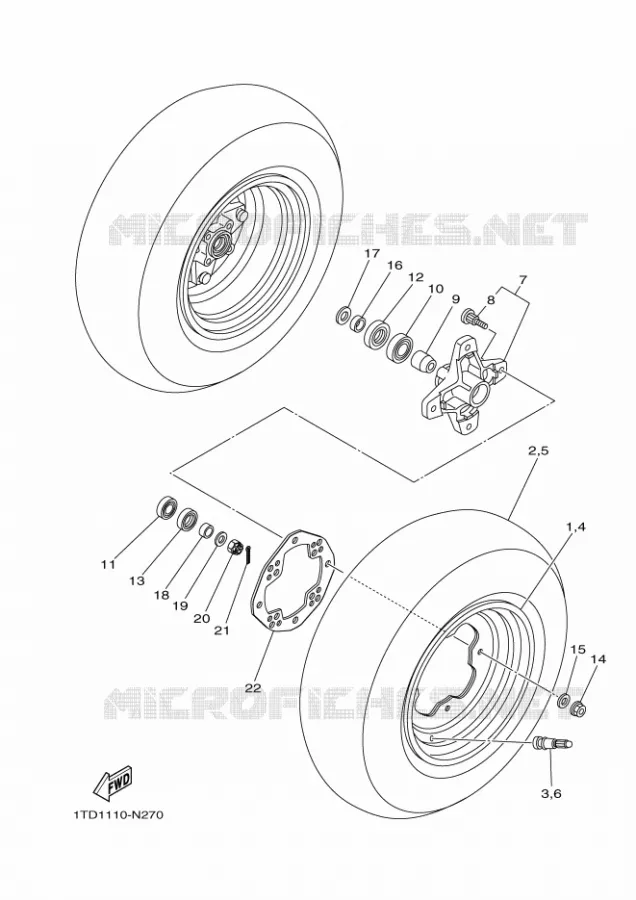 ROUE AVANT Yamaha QUAD 450 2016 YFZ  YFZ450RYFZ45YSXG