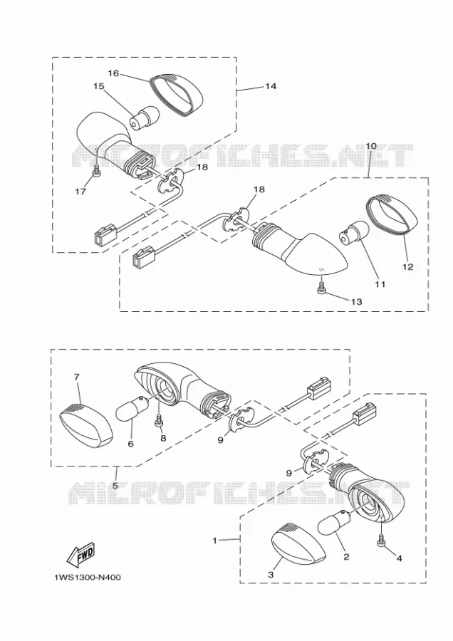 CLIGNOTANT Yamaha MOTO 700 2016 MT  MT07A