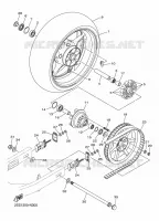 ROUE ARRIERE pour Yamaha XVS 1300 CUSTOM de 2015