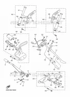 SUPPORT / REPOSE PIEDS pour Yamaha XVS 1300 CUSTOM de 2015