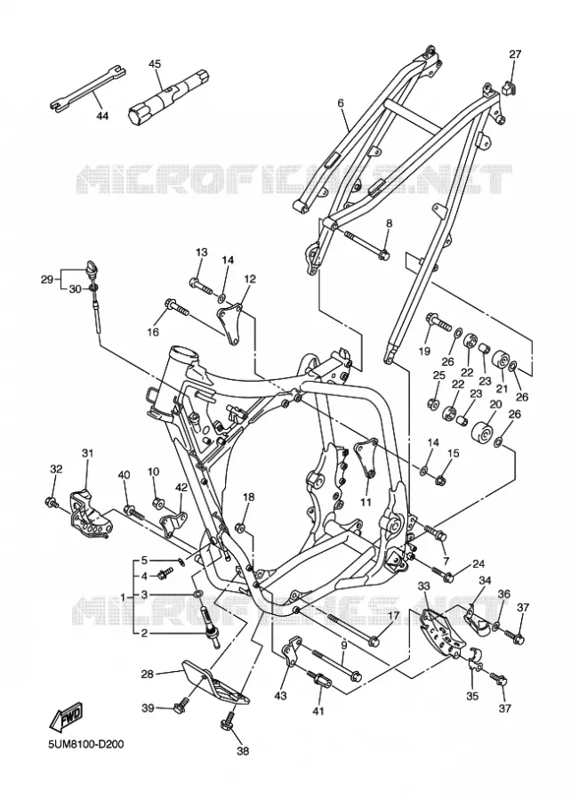 CADRE Yamaha MOTO 250 2005 WRF  WR250F